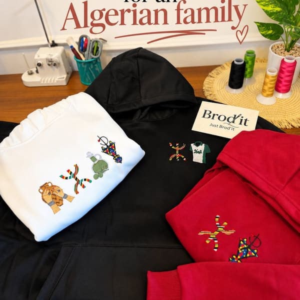 Des hoodies pour une famille algérienne